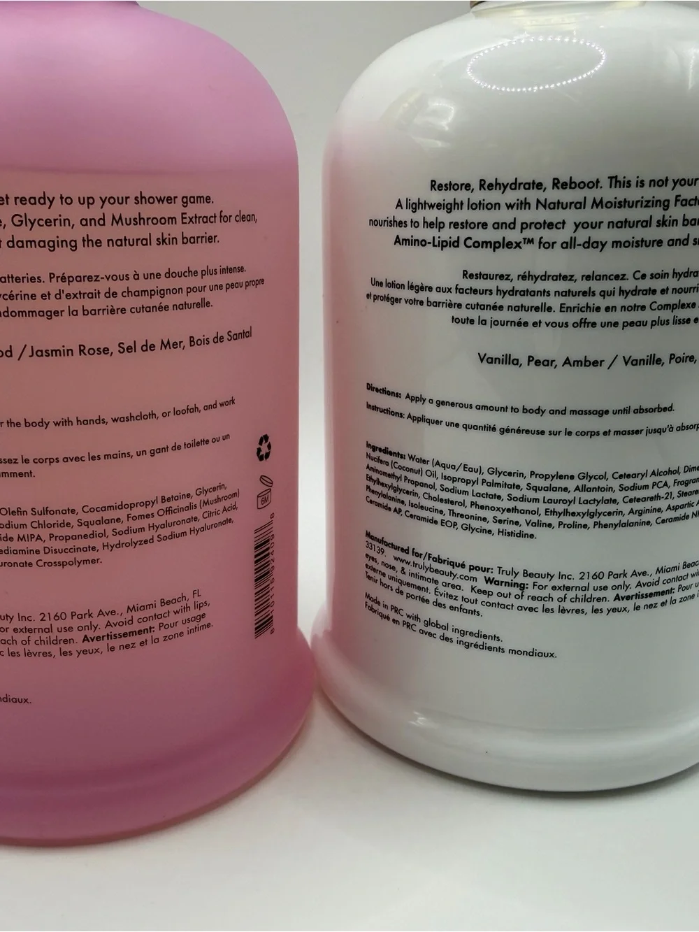 TRULY Smooth Legend Body Wash & Vanilla Baby Body Lotion Set 15 oz New